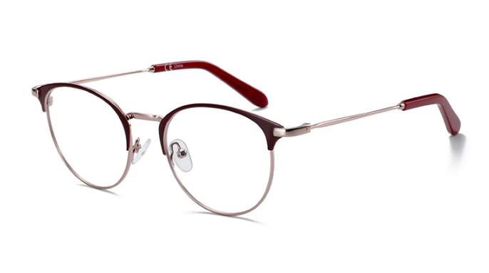 Round retro style metal glasses for women