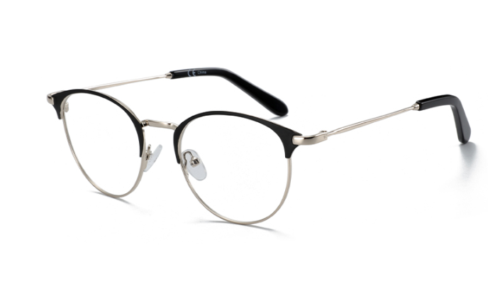 Round retro style metal glasses for women