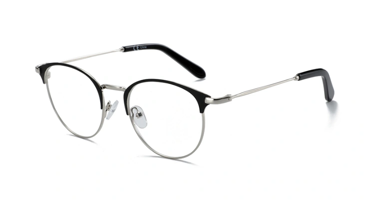 Round retro style metal glasses for women