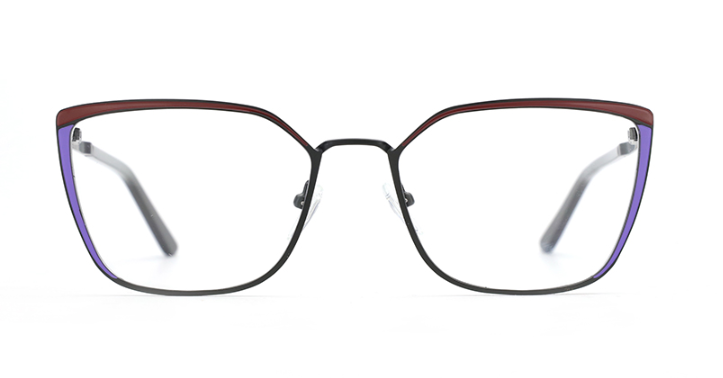 Alloy Patchwork Glasses Frames Optical Clear Lens Eye Glasses Optical Eyewear Frames Vintage Prescription Eyeglasses