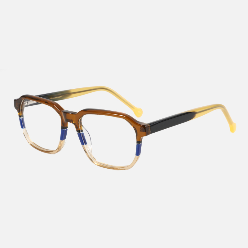 New Design Custom Logo Pure Acetate Optical Luxury Top Quality Retro rectangular Eyeglasses Frames For Men