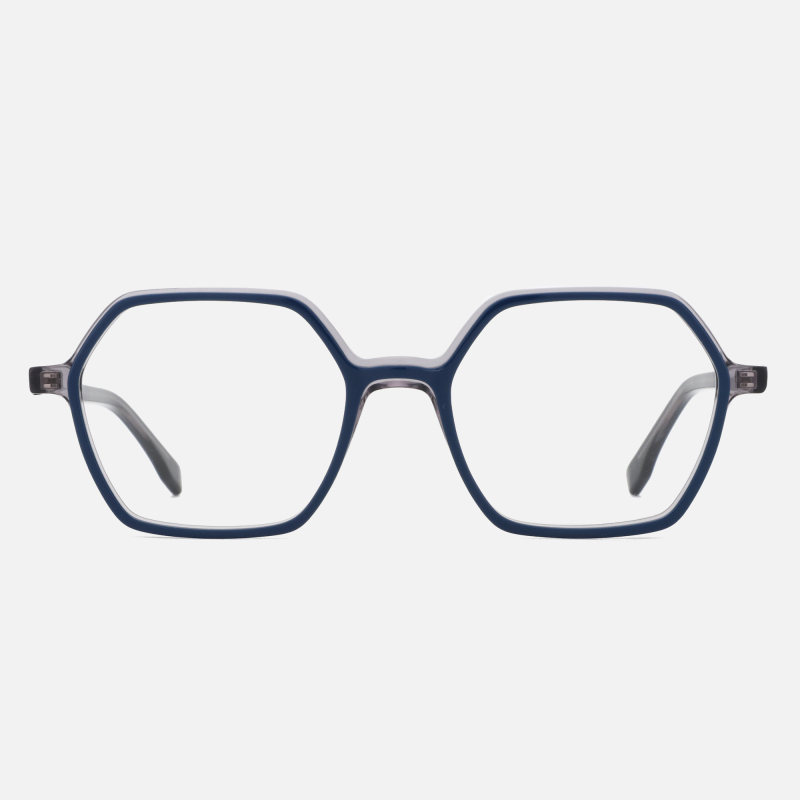 2023 Fashion Polygonal Retro Glasses Can Be Equipped With A Degree Acetate Optical Eyeglasses Frame