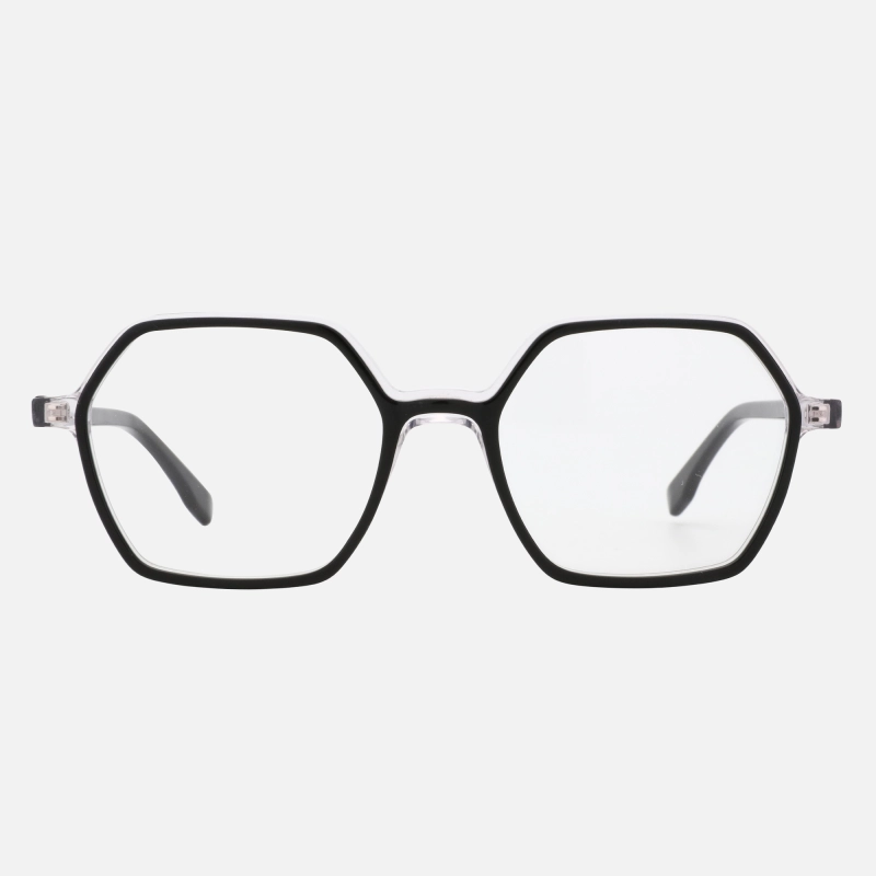 2023 Fashion Polygonal Retro Glasses Can Be Equipped With A Degree Acetate Optical Eyeglasses Frame