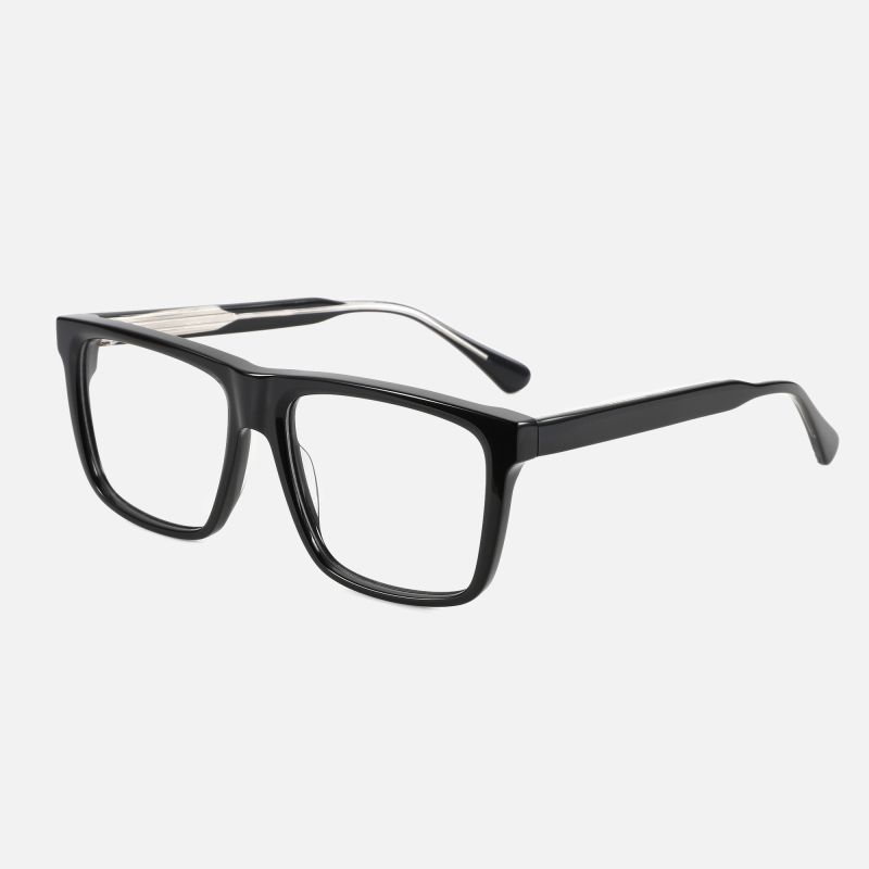 2023 New Fashion Custom Logo Classical Square Eyeglasses Frame Square Acetate Optical Glasses Frame