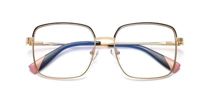 Fashion European And American Style Anti-blue Light Metal Full Frame Female Optical Glasses Frames for 2023 New