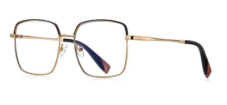 Fashion European And American Style Anti-blue Light Metal Full Frame Female Optical Glasses Frames for 2023 New
