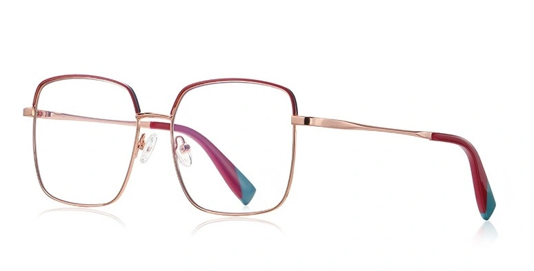 Fashion European And American Style Anti-blue Light Metal Full Frame Female Optical Glasses Frames for 2023 New