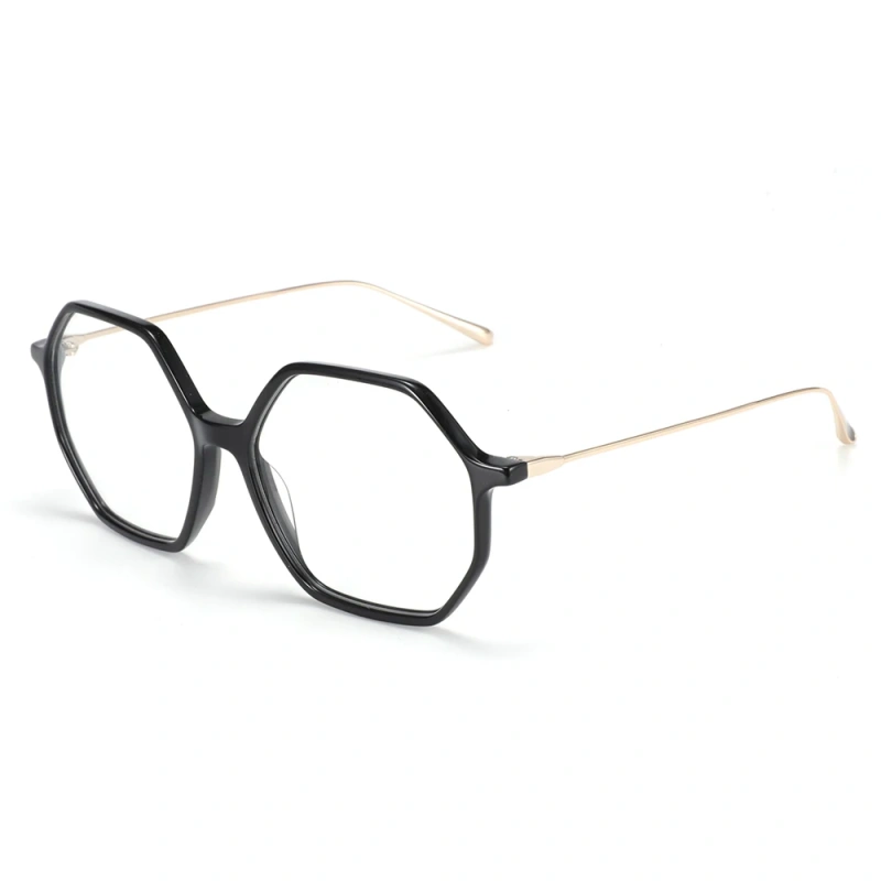 2023 Fashion Design Acetate Polygon Anti Blue Light Glasses for Ladies Optical Eyewear Frame