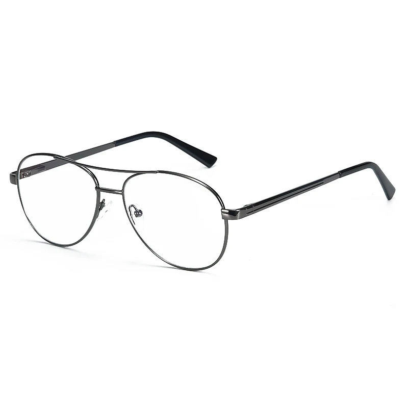 New Modern Design Italy Double Bridge Eyeglasses High Quality Metal Optical Men Anti Blue Light Spectacle Frames