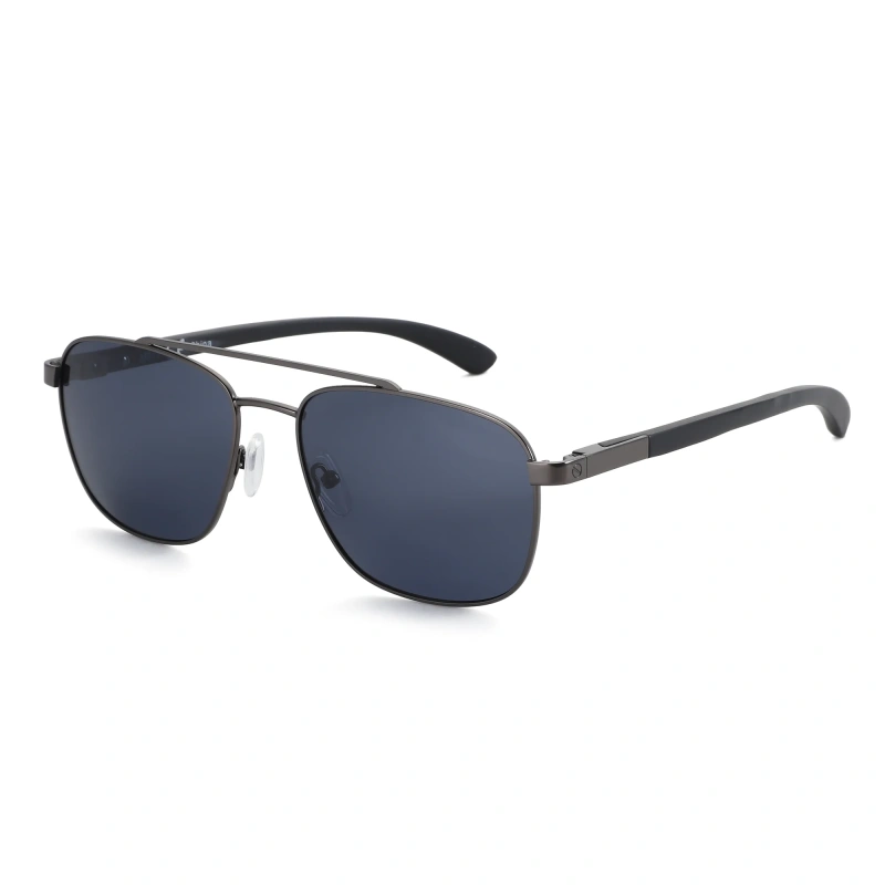 2023 New Retro Metal Frame Double Bridge Vintage Oversized Square Sun Glasses Classic Polarized Shades Sunglasses
