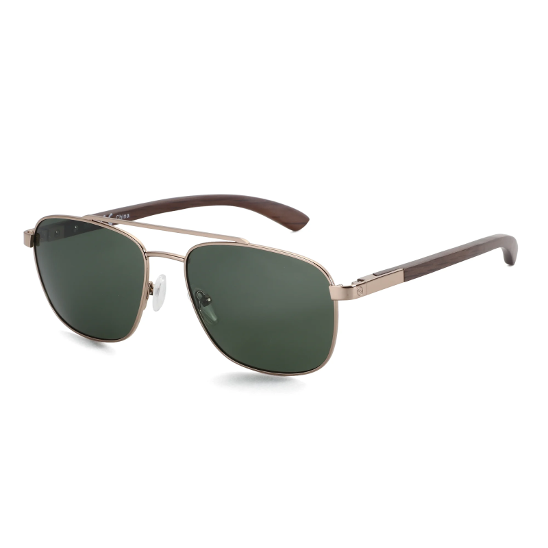 2023 New Retro Metal Frame Double Bridge Vintage Oversized Square Sun Glasses Classic Polarized Shades Sunglasses