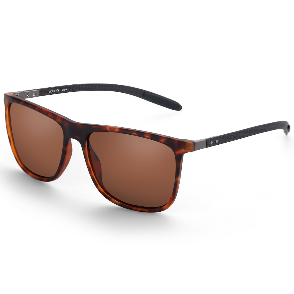Manufacturer Carbon Fiber tr90 sunglasses Square Polarized Sunglasses UV400 Anti Glare Night Driving Eyewear