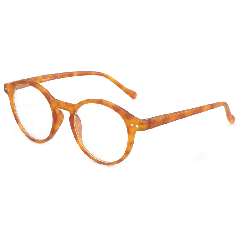 Factory wholesale retro vintage round design blue light blocking reading glasses