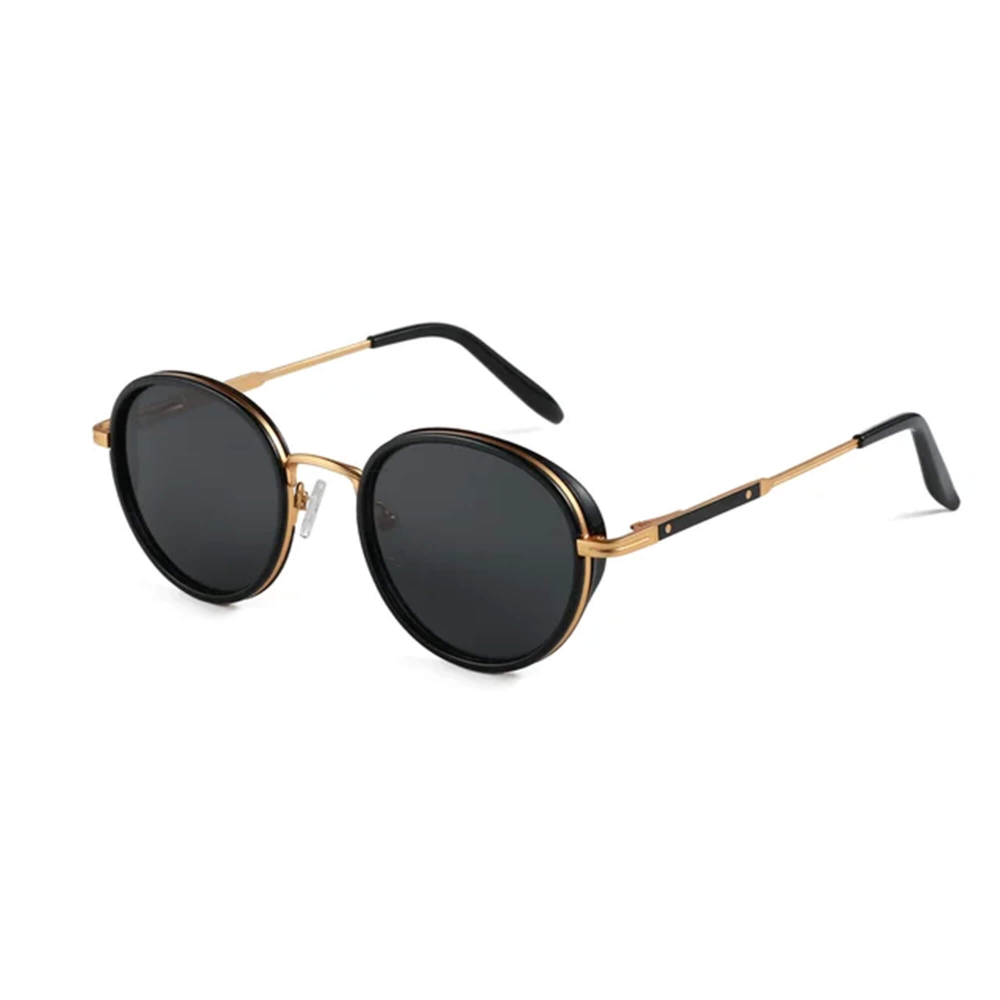 New Style Acetate and Metal Vintage Round Acetate Sunglasses for Unisex Uv400 Protect Shades