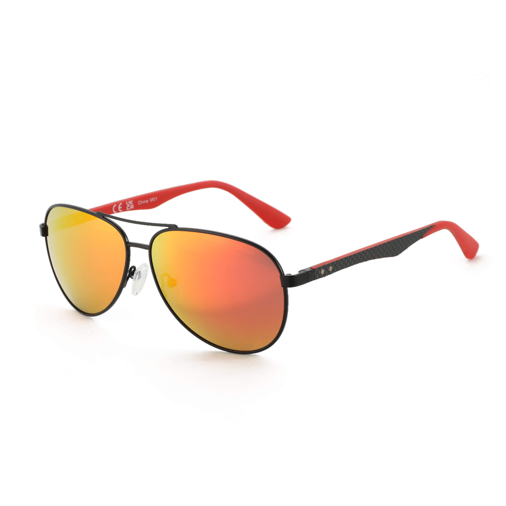 Pilot fashion style uv400 resin lenses carbon fiber rubber man