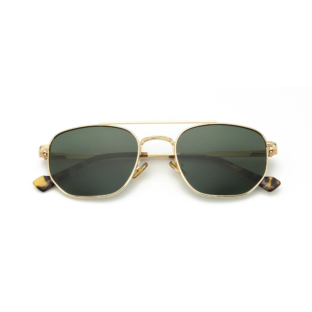 New Arrival Classic Trendi Double Bridge Sunglasses for Men UV400 Polarized Driving Glasses Frame Tac Lenses Fashion Style