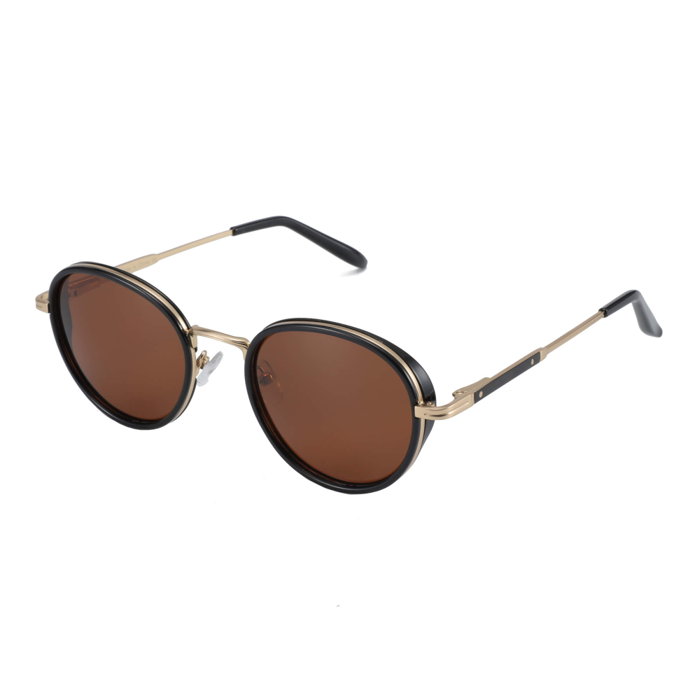New Style Acetate and Metal Vintage Round Acetate Sunglasses for Unisex Uv400 Protect Shades
