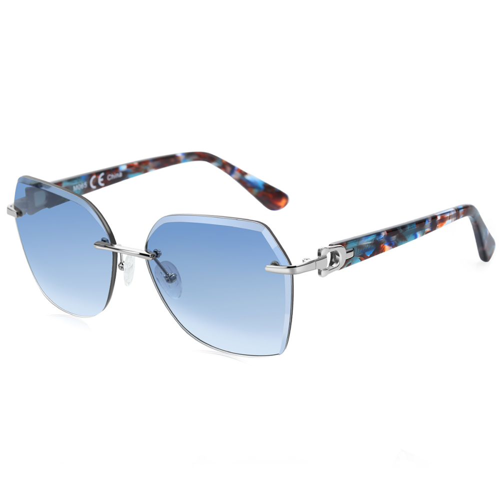 Butterfly fashion style uv400 resin lenses metal acetate women