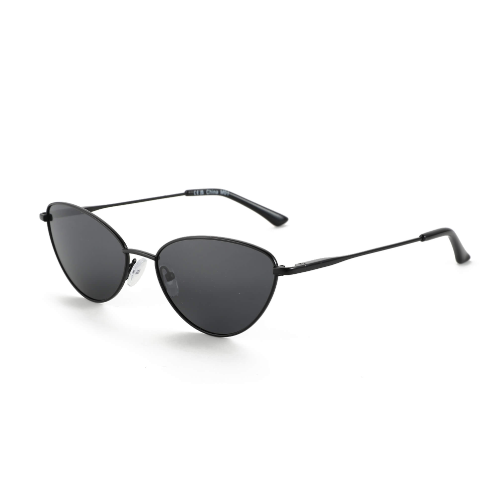 Ladies Vintage Small Cat Eye Sunglasses Fashion Narrow Sun glassesMetal Frame Polarized Sun Glasses UV 400 Protection for Women