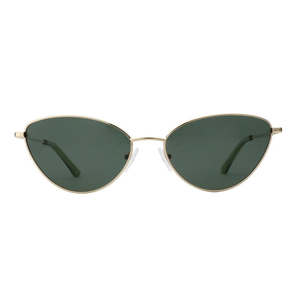 Ladies Vintage Small Cat Eye Sunglasses Fashion Narrow Sun glassesMetal Frame Polarized Sun Glasses UV 400 Protection for Women
