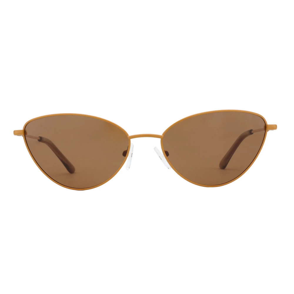 Ladies Vintage Small Cat Eye Sunglasses Fashion Narrow Sun glassesMetal Frame Polarized Sun Glasses UV 400 Protection for Women
