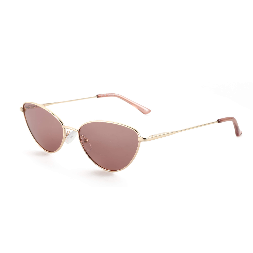Ladies Vintage Small Cat Eye Sunglasses Fashion Narrow Sun glassesMetal Frame Polarized Sun Glasses UV 400 Protection for Women