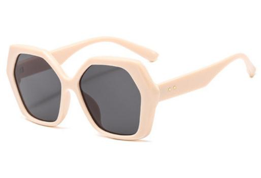 Unisex Oversized Big Frame Plastic Irregular Shaped Men And Women Ultra Violet Purple Large Sunglasses