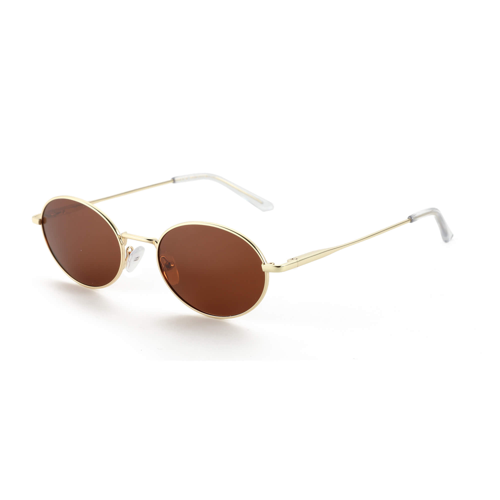 2024 Trendy Small Round High quality Retro Oval UV 400 Polarized metal Sunglasses Summer Style Vintage Shades for Woman Man