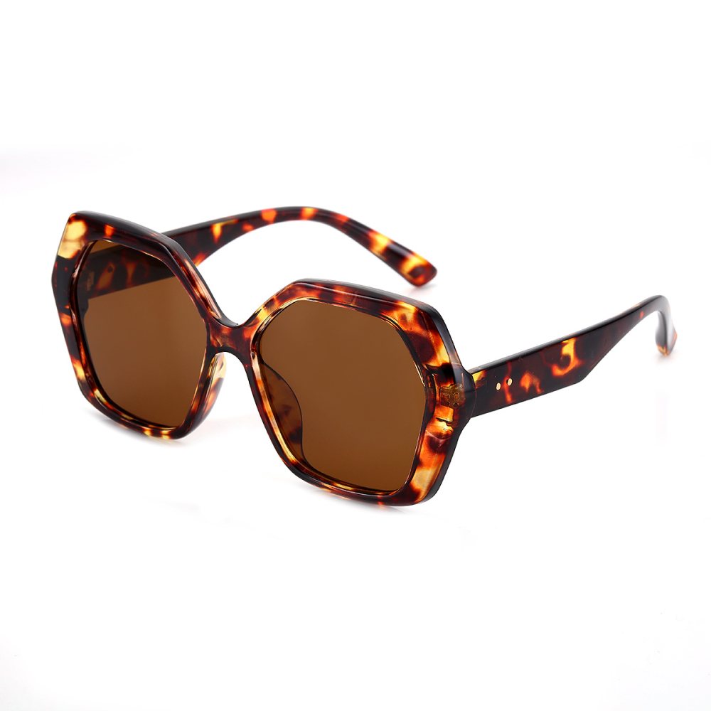 Unisex Oversized Big Frame Plastic Irregular Shaped Men And Women Ultra Violet Purple Large Sunglasses