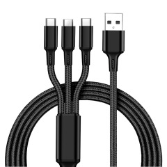 Nylon Braided 3-in-1 Charging Cable