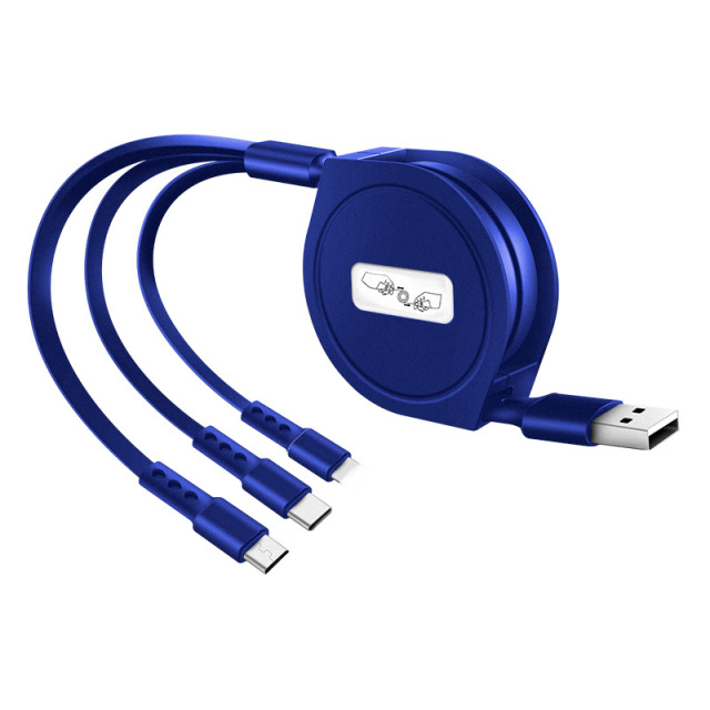 Retractable 3-in-1 Charging Cable