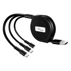 Retractable 3-in-1 Charging Cable
