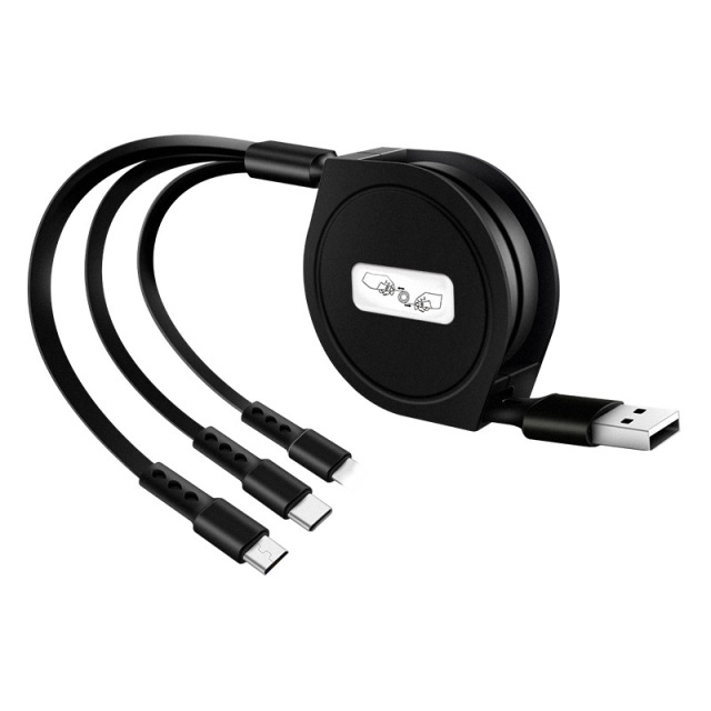 Retractable 3-in-1 Charging Cable