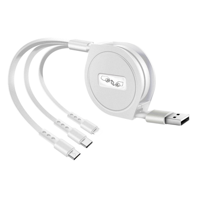 Retractable 3-in-1 Charging Cable