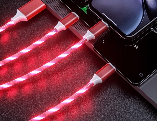 Glowing 3-in-1 Charging Cable