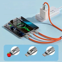 Orange 3-in-1 Charging Cable