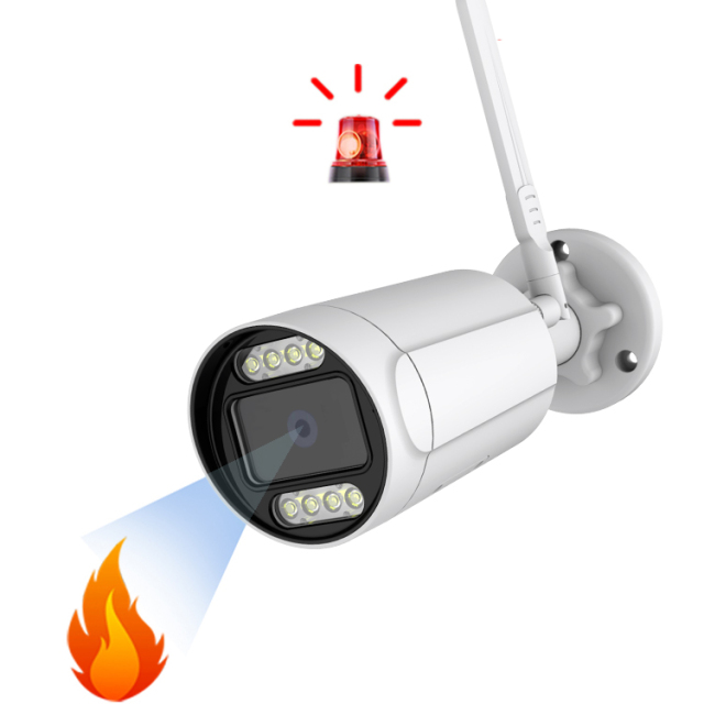 5MP Outdoor Vandalproof POE WIFI Fire Flame Detection AI Camera