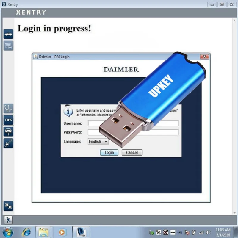 (30 Days)UPKEY MB Online System Mercedes Xentry SCN Online User Login via USBKey