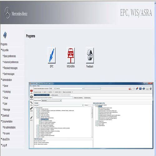 Remote Loading Mercedes EPC + WIS ASRA Dealer Service Repair Workshop Manual