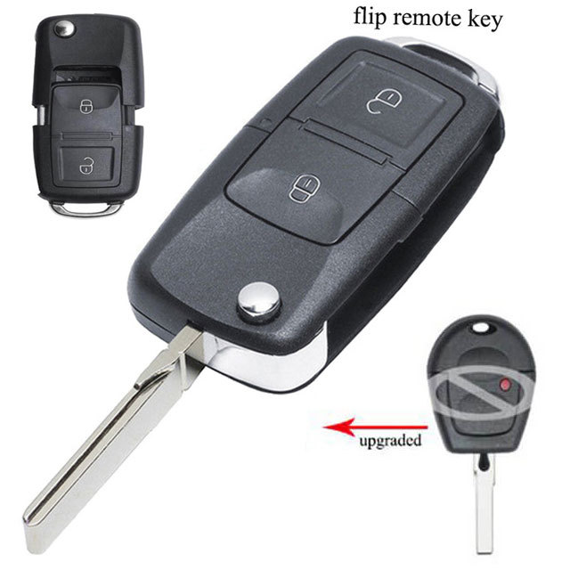 Upgraded Flip Key Car Remote Fob 433MHz ID48 Chip for VW Bora/ Seat Ibiza
