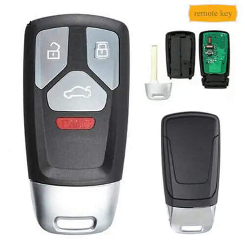 Audi A4 A5 Q7 TT Keyless Entry Smart Key 4 Button Remote Fob 315MHz/ 433MHz -With KESSY