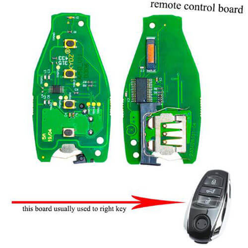 VW Remote Control Board 315MHz/ 434MHz/ 868MHz for 2011-2014 Touareg Smart Remote Card Car Key 3 Buttons