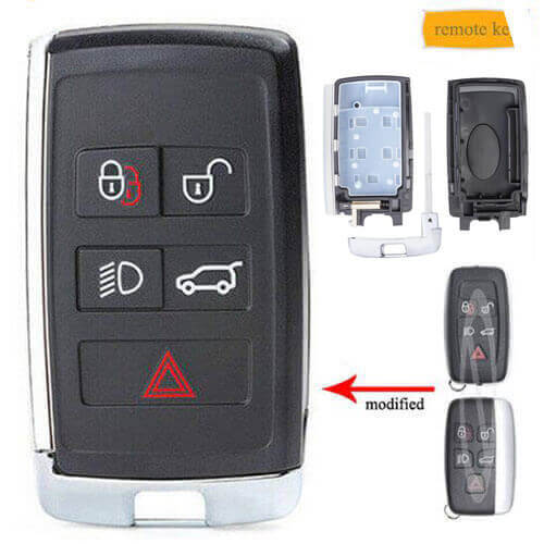 Modified LandRover Smart Key Shell 5 Button for Range Rover Evoque/ Sport 2012-2017 Remote Control Fob