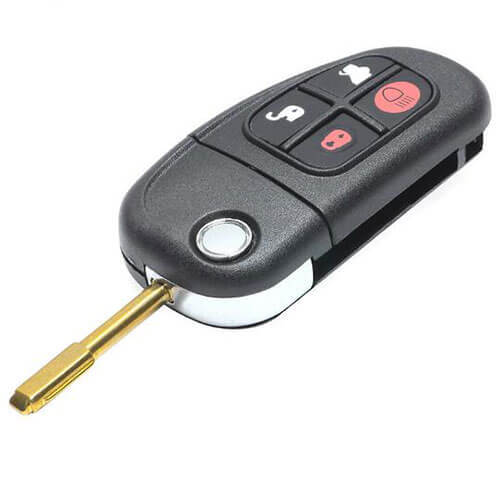 J*aguar Flip Remote Key 4 Buttons 315MHz/ 433MHz Adjustable for S-Type X-Type XJ8 2001-2008
