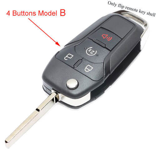2013- 2015 Ford Fusion Flip Key Shell Edge Explorer Remote Fob 3/ 4 Button -Panic