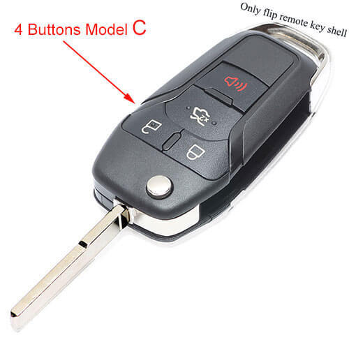 2013- 2015 Ford Fusion Flip Key Shell Edge Explorer Remote Fob 3/ 4 Button -Panic