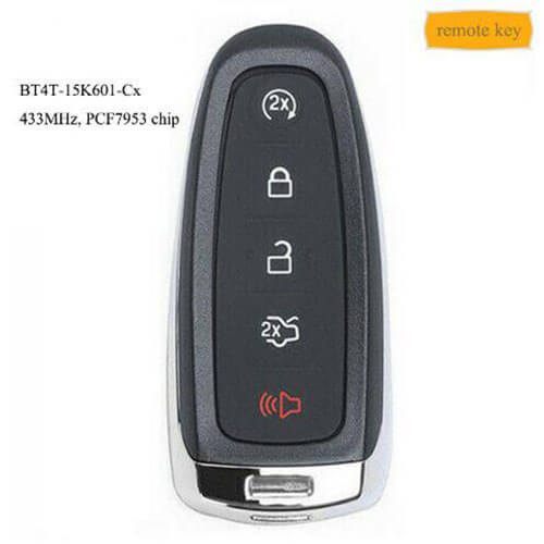 Smart Key Remote Fob 433MHz PCF7953 Chip 5 Buttons for Ford Edge Focus -BT4T-15K601-Cx