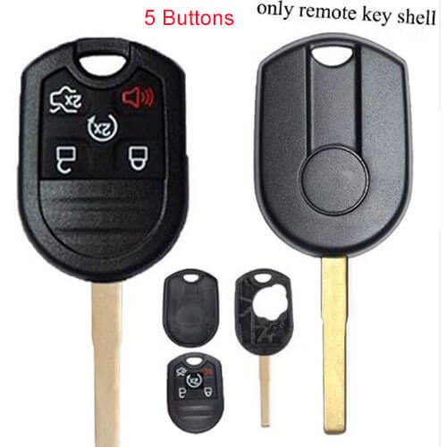Ford Car Key Remote Shell 3/ 4/ 5 Buttons for Escape Fiesta Transit Connect 2011-2016