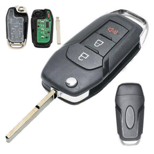Flip Key Remote 315MHz 3 Buttons FOB with HU101 Blade for Ford F150 F250 F350 F-450 F-550 Explorer FCC- N5F-A08TAA