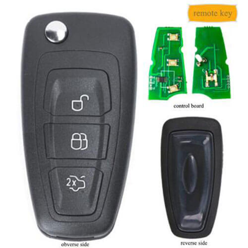 Flip Key Remote 434MHz 3 Buttons FOB with HU101 Blade for Ford Mondeo Focus C-Max Grand C-Max 5WK49986